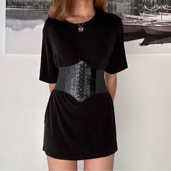 90s ROmantic goth slinky Flowy Blouse - Picture 2 of 3